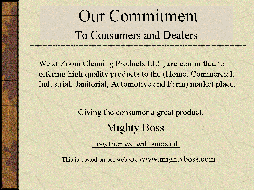 Our commitment 01-01-2011